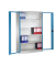 Stahlschrank 8930-055 S10099 lichtgrau, lichtblau, Acrylglas 120,0 x 40,0 x 195,0 cm, aufgebaut